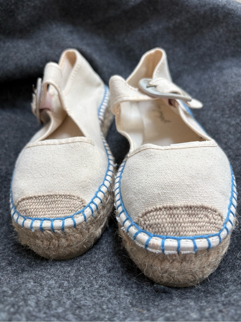 Free People Surfside Mary Jane Espadrille Platforms Size 8 EU 38